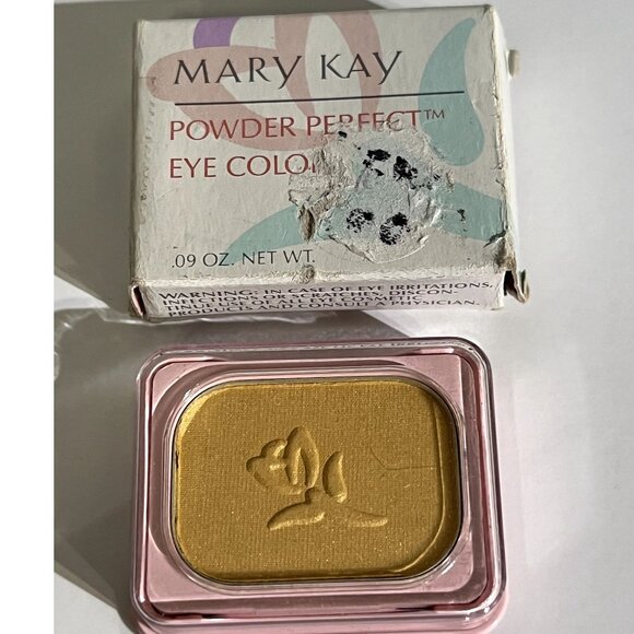 Mary Kay Powder Perfect Eye Color Shadow Glimmering Gold 4725 NEW - Picture 1 of 2